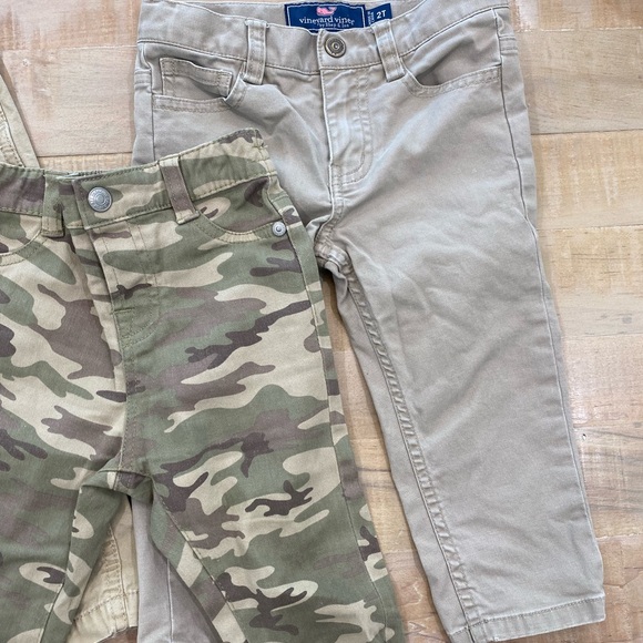 boys CARTERS 7 seven Vineyard Vines toddler jeans pants khakis pull on camo army - Picture 3 of 12